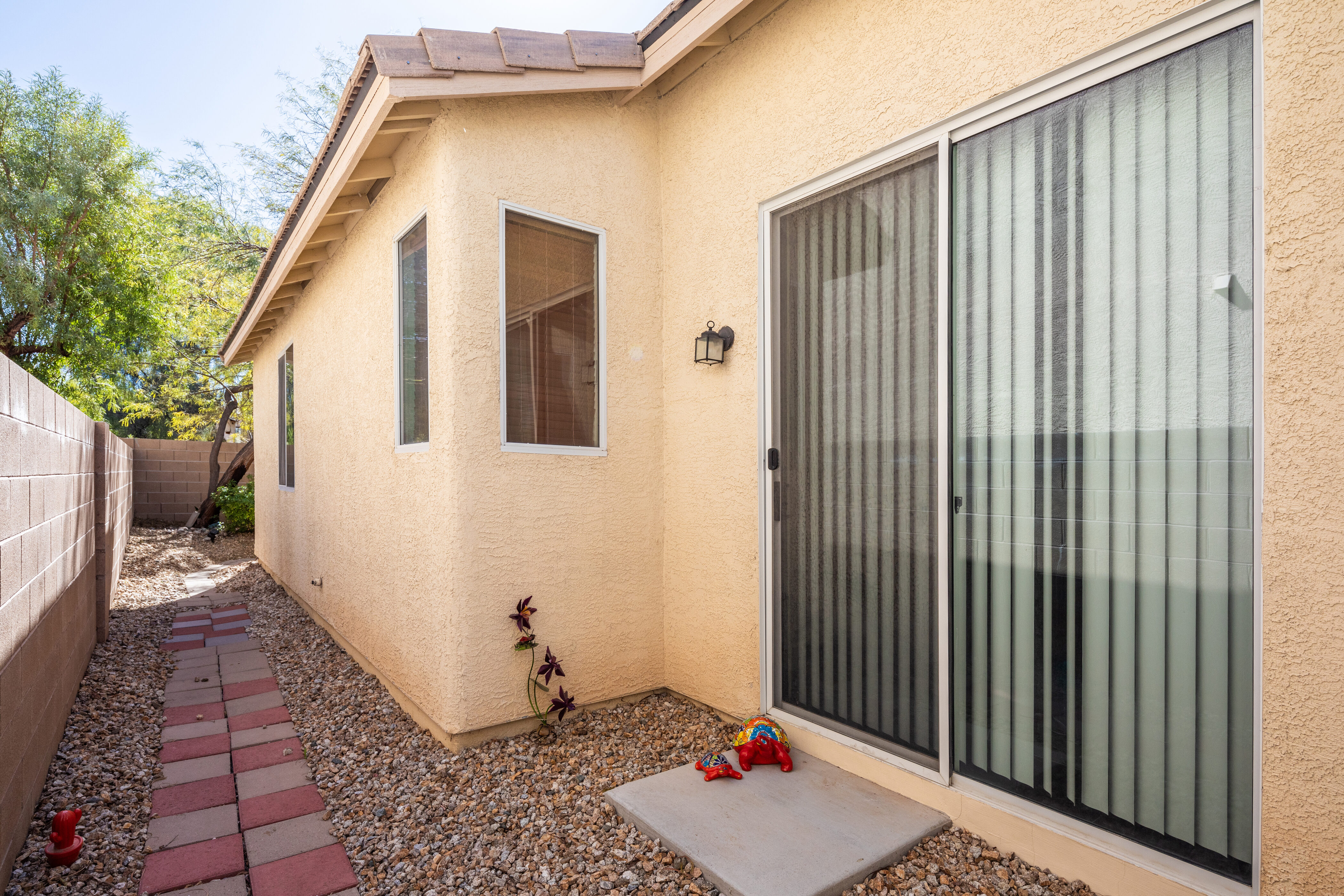 Modern two-story home with desert landscaping and mountain views in Las Vegas